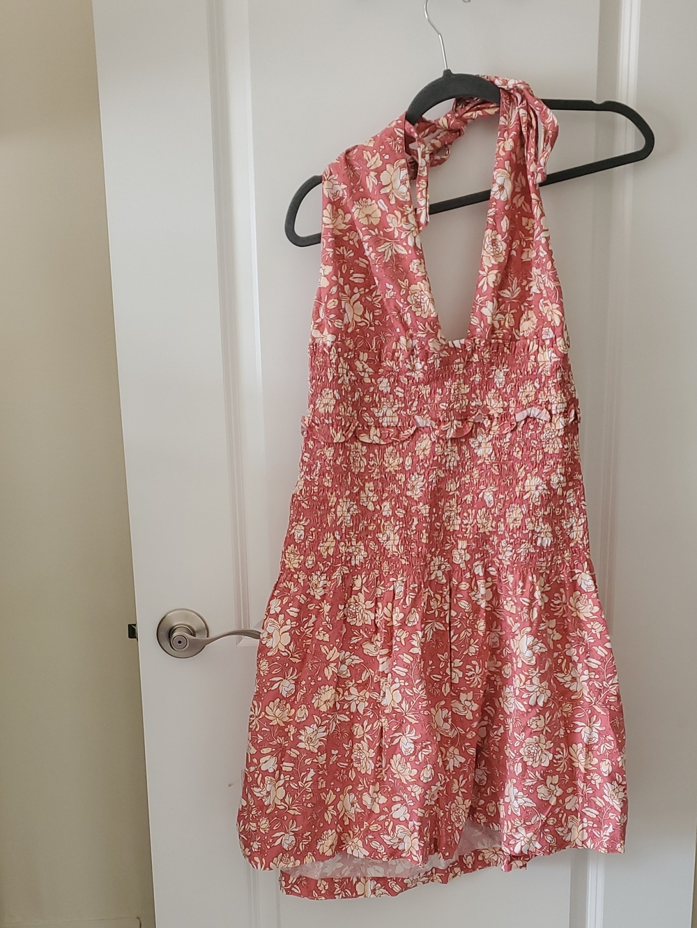 J. Crew Pink Floral Halter Sundress